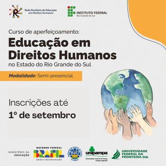 27082024 Reabertas inscrições para curso gratuito de Educação em Direitos Humanos