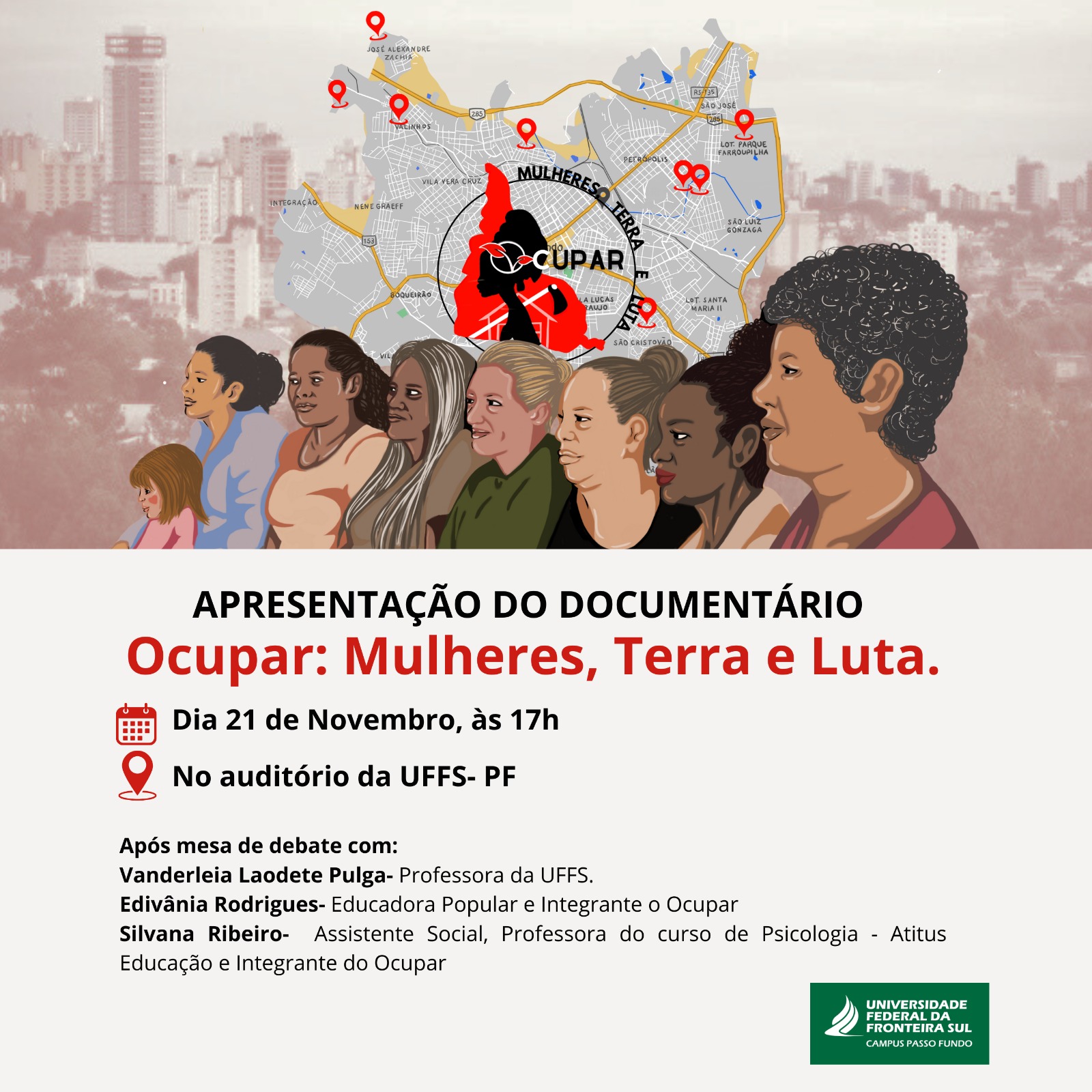 Cartaz documentário Ocupar: Mulheres, Terra e Luta