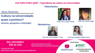 Cartaz “Cultura para quê?” Campus Realeza 1