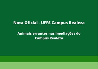 Nota Oficial - Animais Errantes