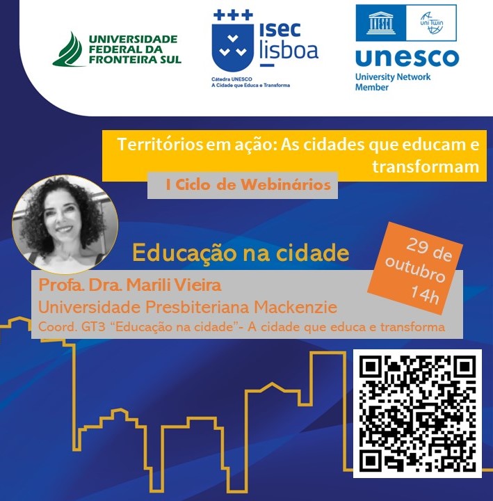 I ciclo de Webinários - Territórios em ação: As cidades que educam e transformam