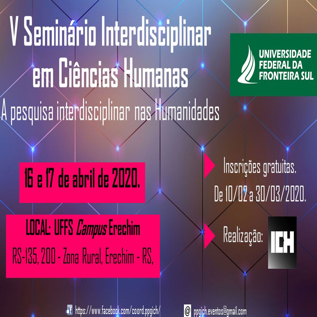 V Seminário Interdisciplinar em Ciências Humanas A pesquisa