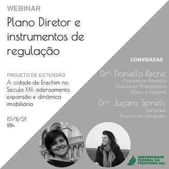 05112021 Webinar sobre a cidade de Erechim debate Plano Diretor e instrumentos de regulação