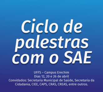 ciclo de palestras com o SAE