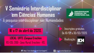 V Seminário Interdisciplinar em Ciências Humanas