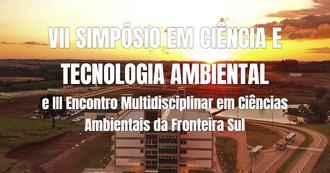 Arte do VII Simpósio de Ciência e Tecnologia Ambiental e III Encontro Multidisciplinar em Ciências Ambientais da Fronteira Sul