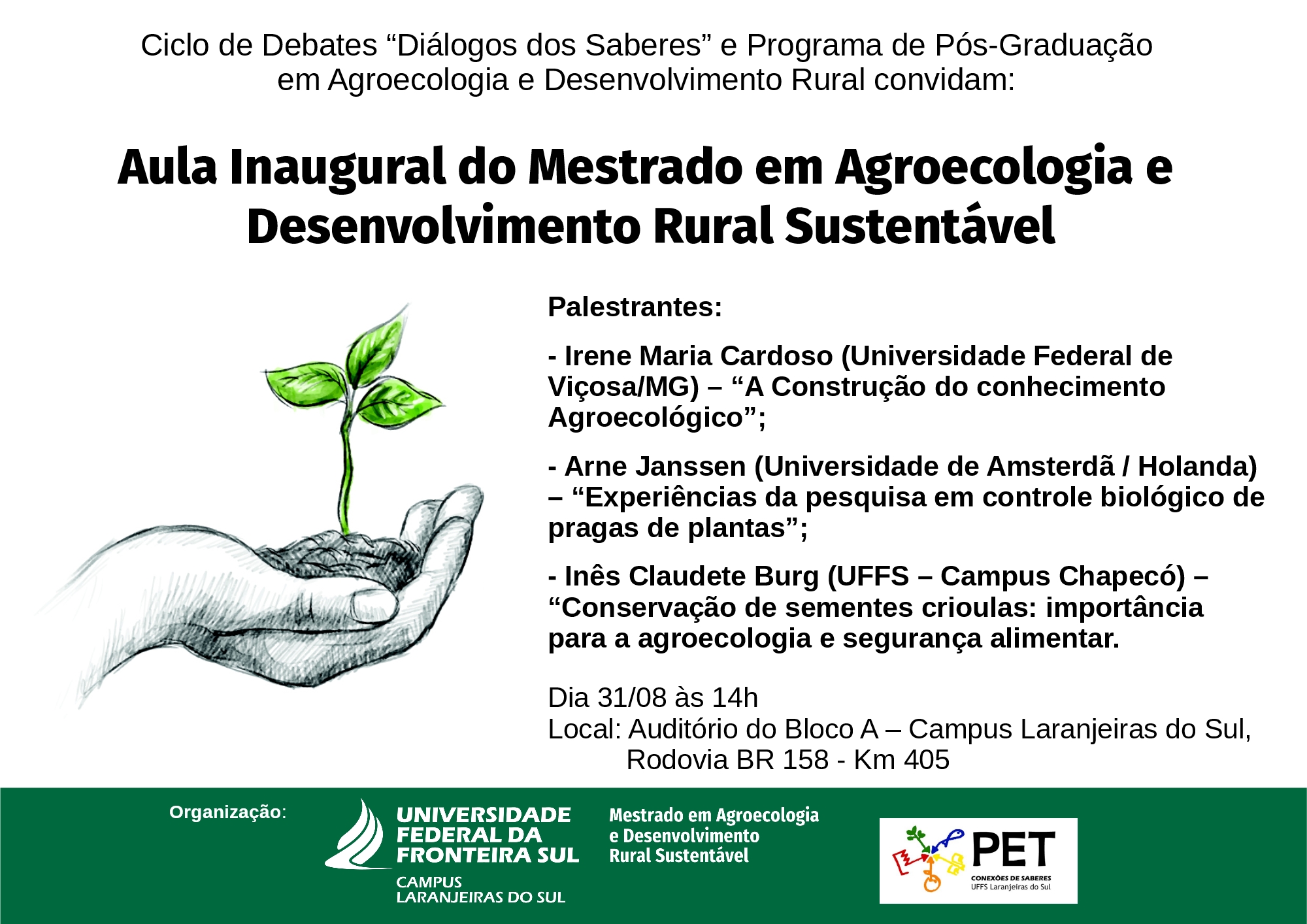 Mestrado Em Agroecologia E Desenvolvimento Rural Sustentável Promove ...