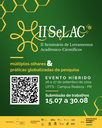 13082024 - Divulgação II Seminário de Letramentos Acadêmico-Científicos (SELAC)