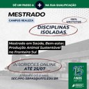 16072024 - Disciplinas isoladas no mestrado em Saúde, Bem-estar e Produção Animal 2024/2