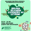 31082021 - Cartaz de divulgação Palestra Biologia Selvagem: Expedições ao extremo 1