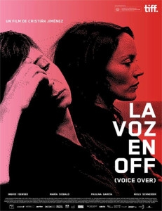 Cartaz com informações sobre o filme La Voz em OFF