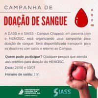 Junho Vermelho - Campanha de Doação de Sangue
