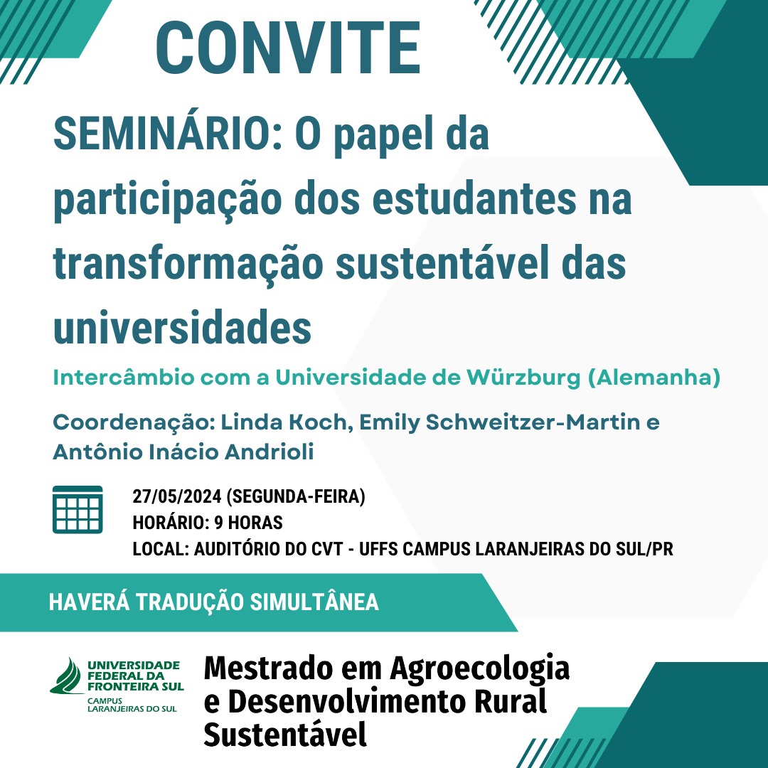 Seminário: O papel da participação dos estudantes na transformação sustentável das universidades