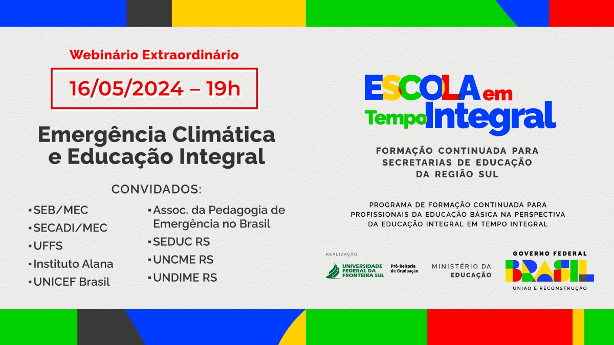 Webinário - Emergência Climática e Educação Integral