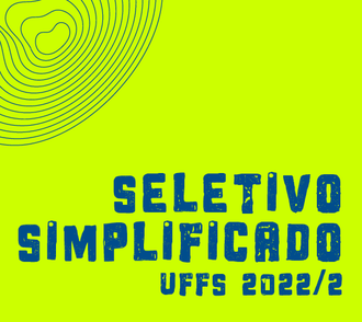 imagem com fundo verde limão e o texto em azul seletivo simplificado UFFS 2022/2