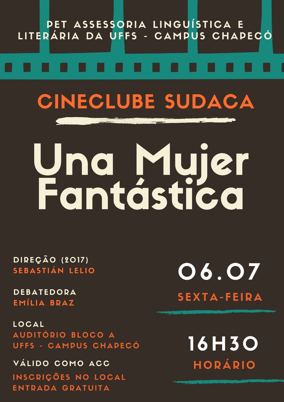 Cartaz com informações sobre o evento Una Mujer Fantástica