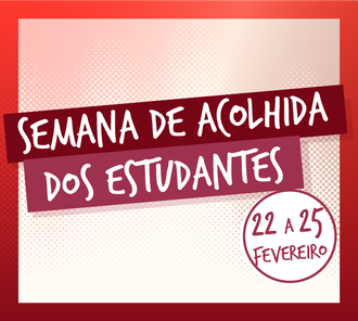 Cartaz com informações sobre semana da acolhida.