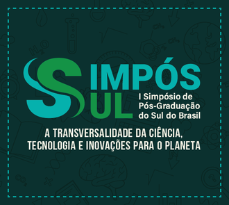 Cartaz com informações sobre I Simpósio de Pós-Graduação da Região Sul