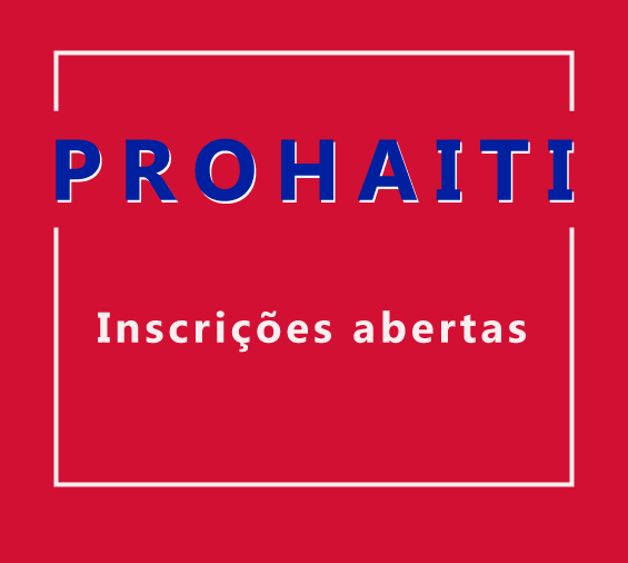 Imagem ilustrativa com a escrita "prohaiti" e "inscrições abertas"