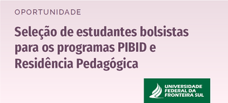 Cartaz com informações sobre seleção de estudantes Pibid