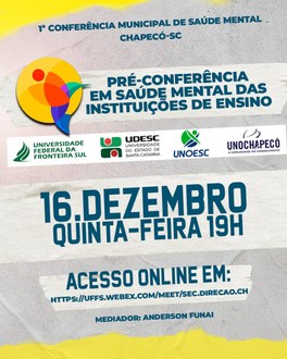 cartaz do evento com as informações que se encontram na matéria