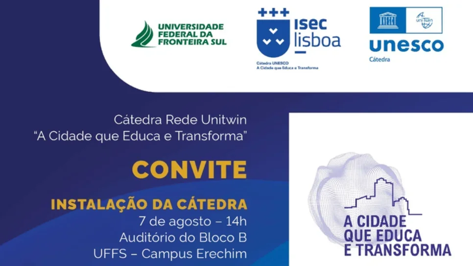 UFFS passa a fazer parte da Cátedra Unesco UniTwin “A Cidade que Educa e Transforma”