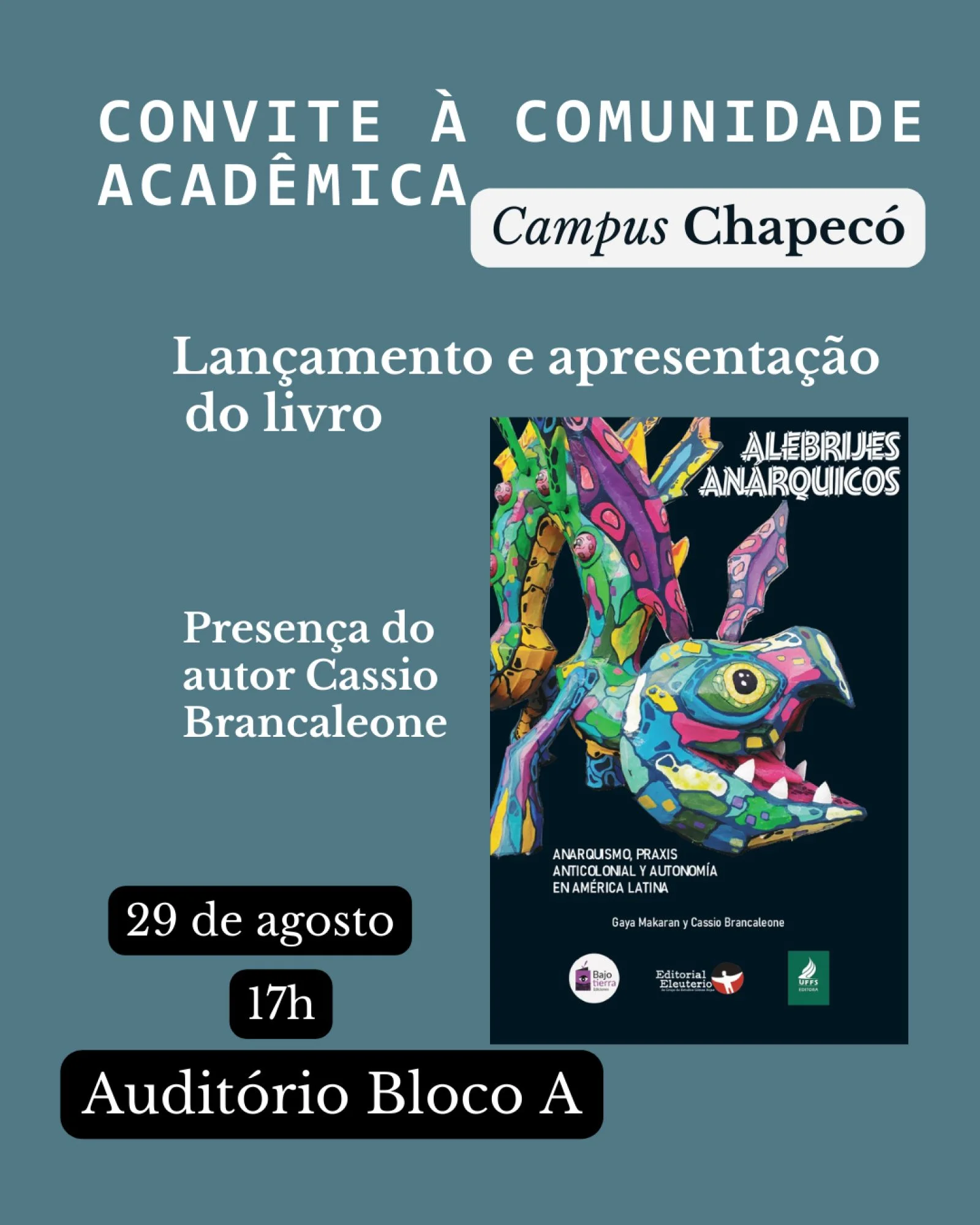 Lançamento do livro Alebrijes Anárquicos