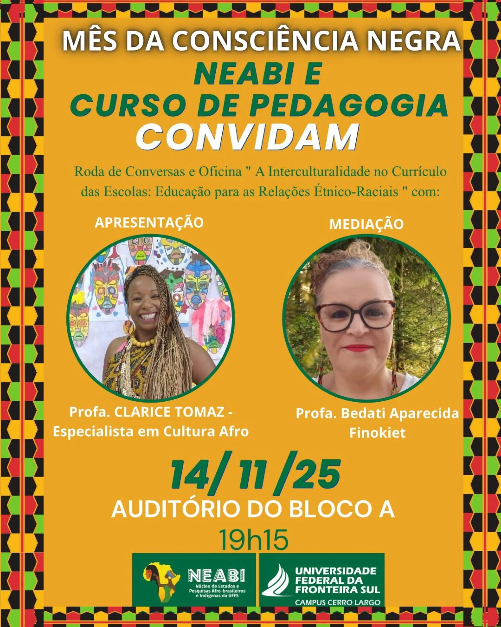 MÊS DA CONSCIÊNCIA NEGRA- Roda de Conversas e Oficina 