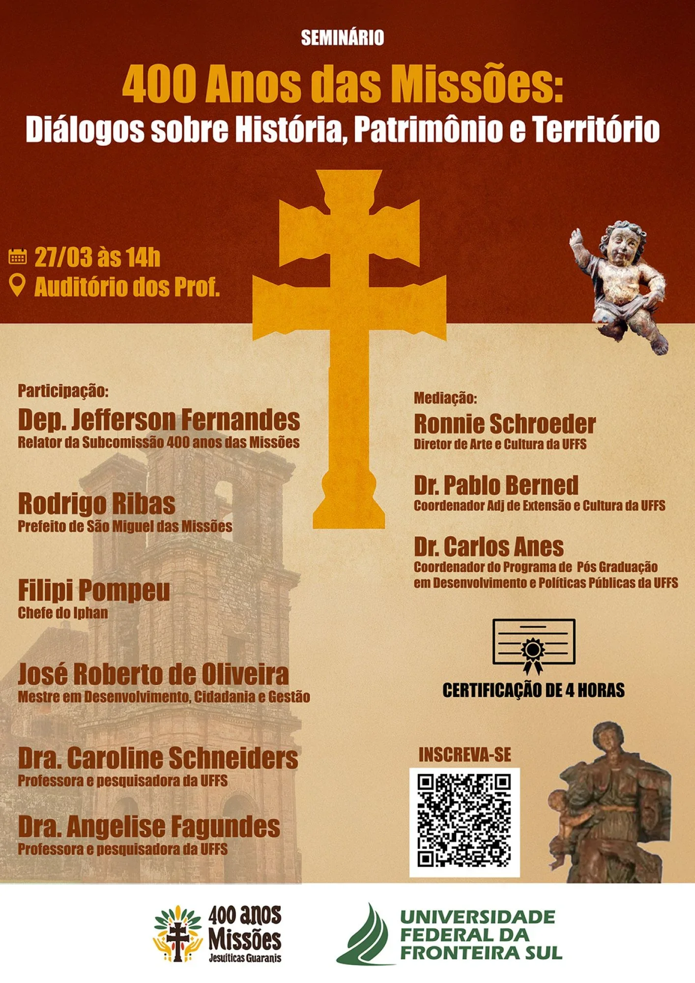 Seminário 400 anos das Missões: Diálogos sobre História, Patrimônio e Território