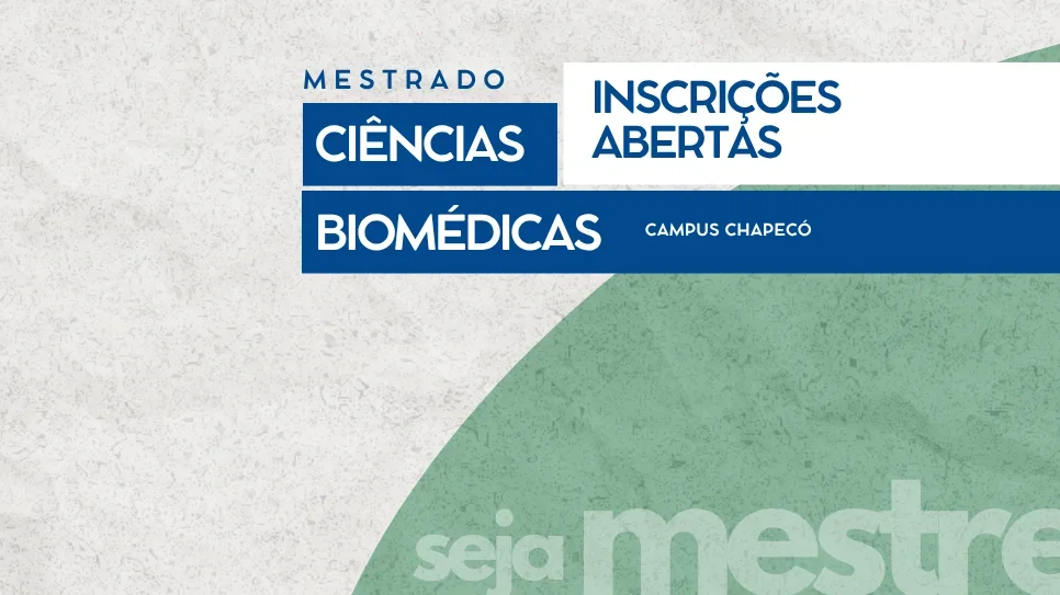 Mestrado em Ciências Biomédicas oferece até 15 vagas para ingresso em 2026.2