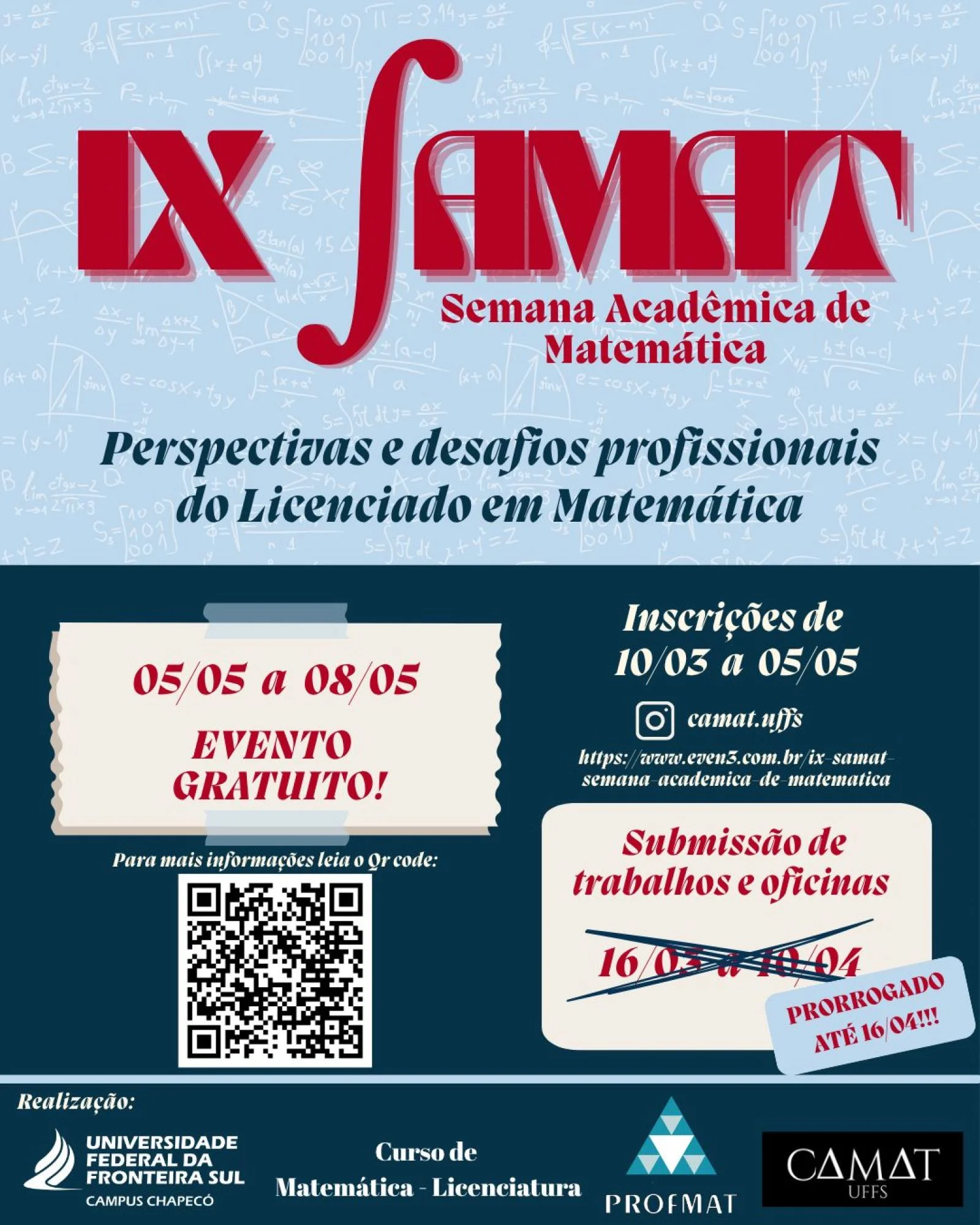 IX SAMAT - Semana Acadêmica de Matemática 